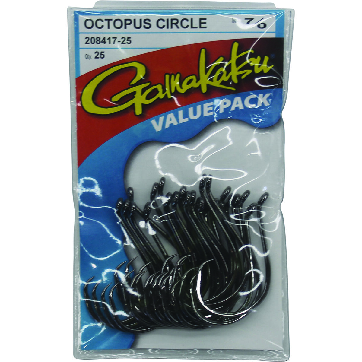  Gamakatsu Octopus Hooks, Circle Offset Point (25-Pack), Size  4,Black : Fishing Hooks : Sports & Outdoors