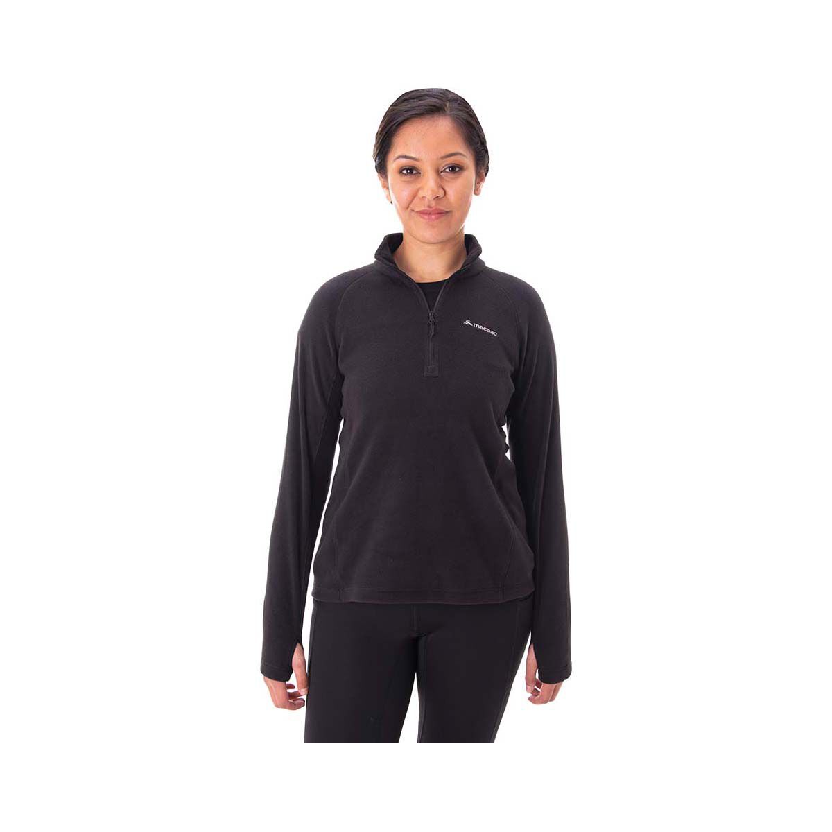 Macpac Women's Tui Polartec® Micro Fleece® Pullover Black 10