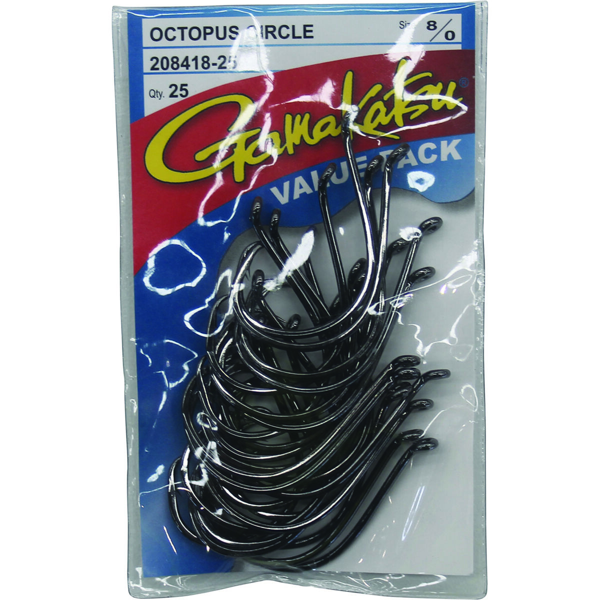 Gamakatsu Circle Offset Point Octopus Hook-Pack Of 25 (Black, 1/0