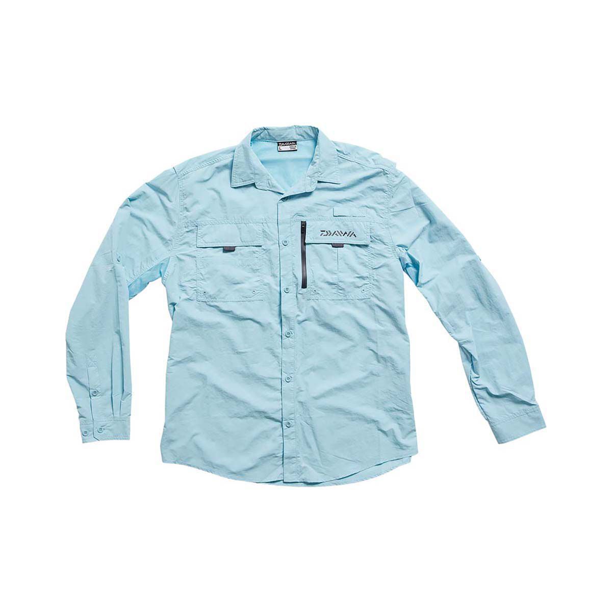 Daiwa Men's Long Sleeve Fishing Shirt Blue S