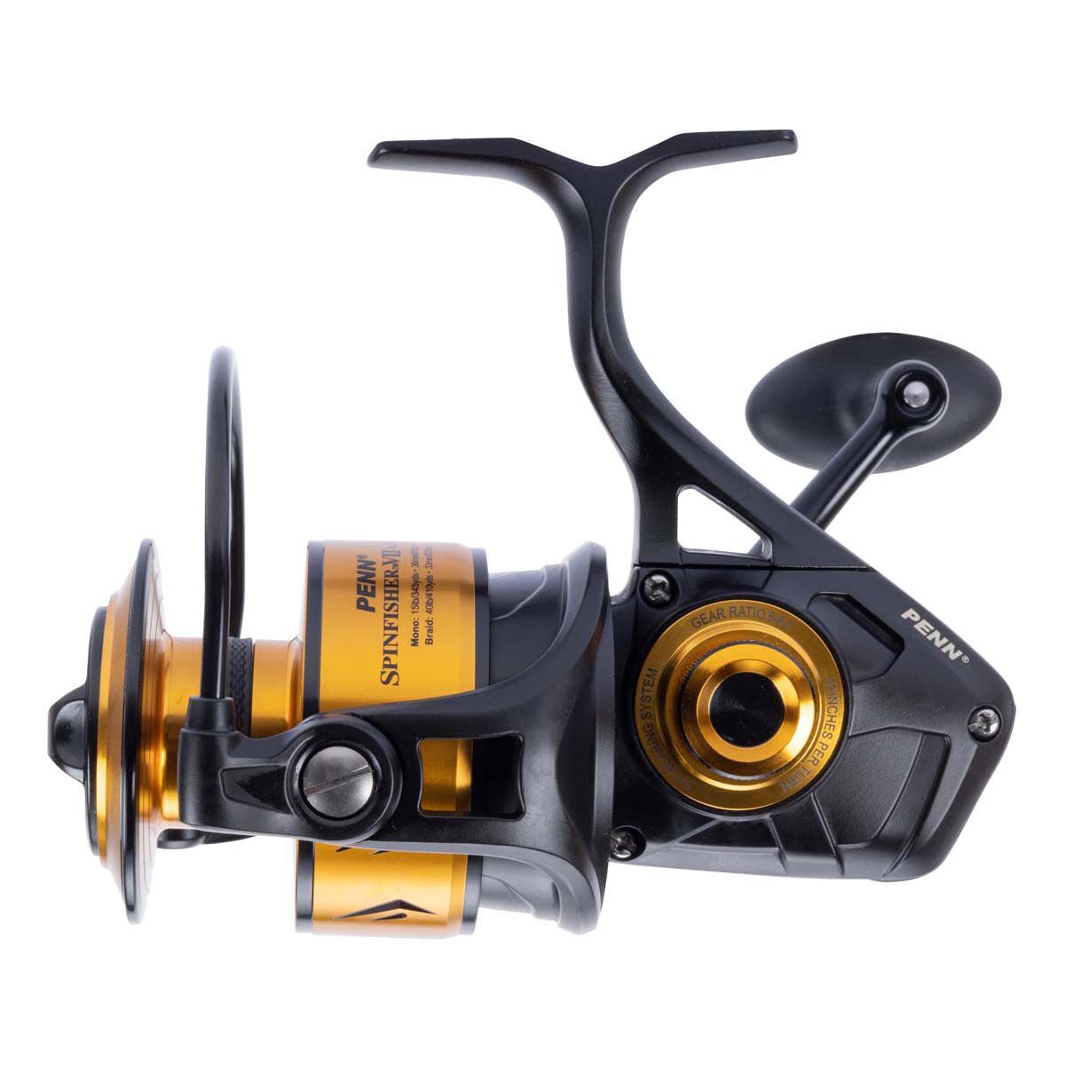 Spinfisher VII 7500 Saltwater Spinning Reel, Right/Left Handle Position,  IPX5 Seal, HT-100 Front Drag, Superline Spool, Precise CNC Gear Technology