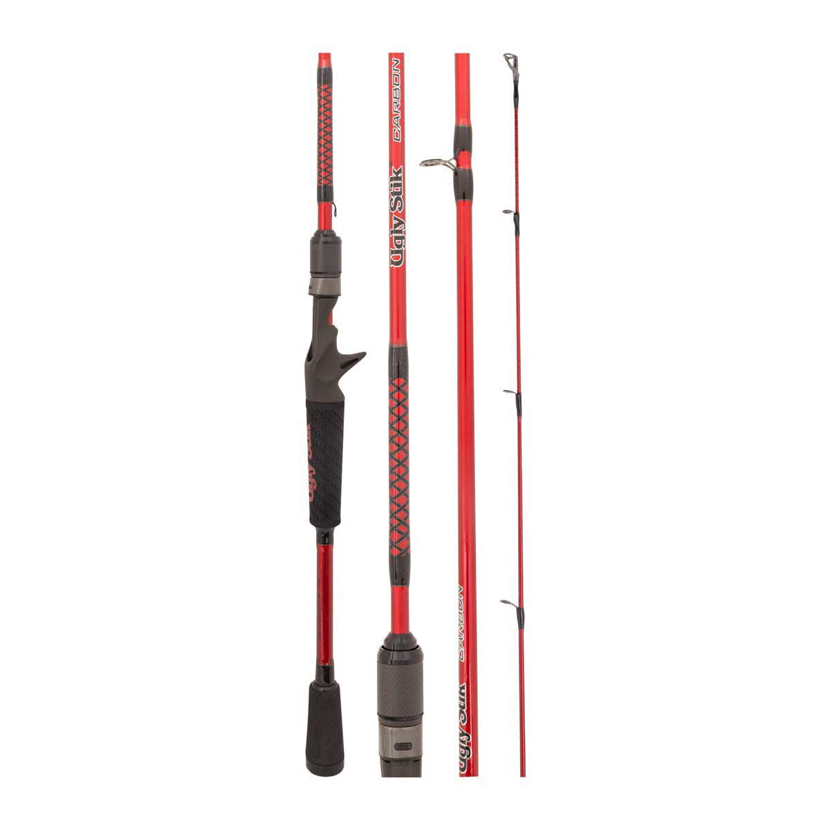 Ugly Stik 7' Carbon Baitcast Fishing Rod and Reel Casting Combo, Graphite  wit