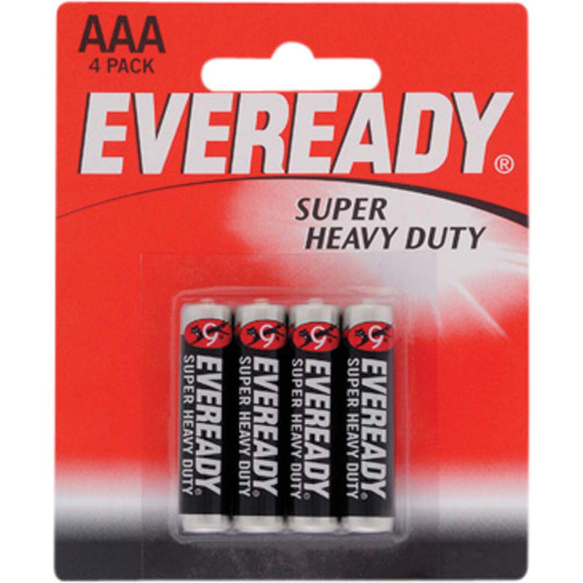 Eveready Super Heavy Duty Aaa Alkaline Batteries 4 Pack Bcf