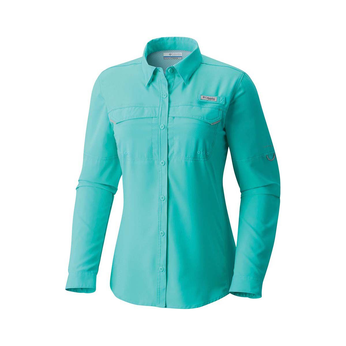 Columbia Women's Low Drag Offshore Long Sleeve Fishing Shirt Electric  Turquoise XL
