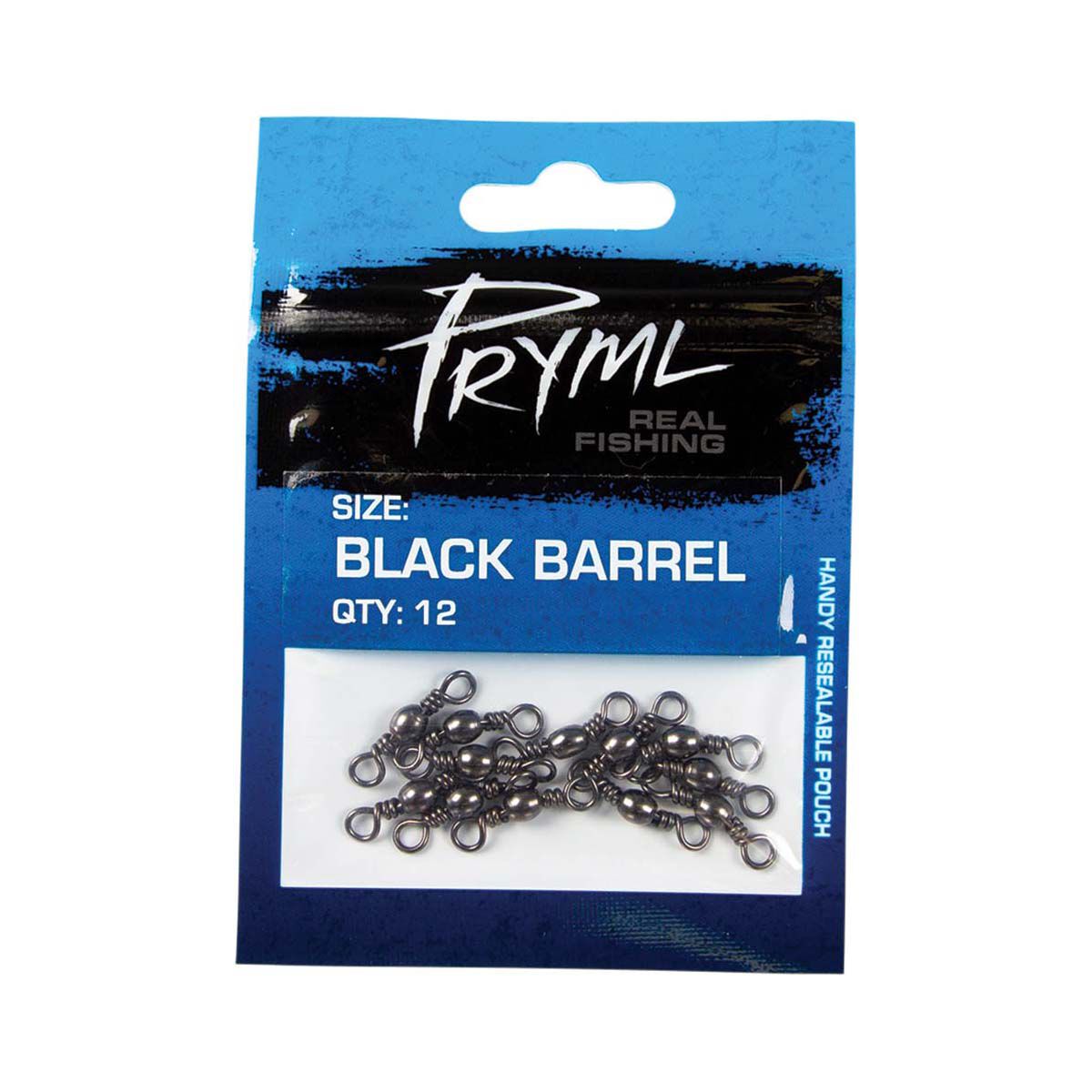 Pryml Black Barrel Swivel 12 Pack Size 10