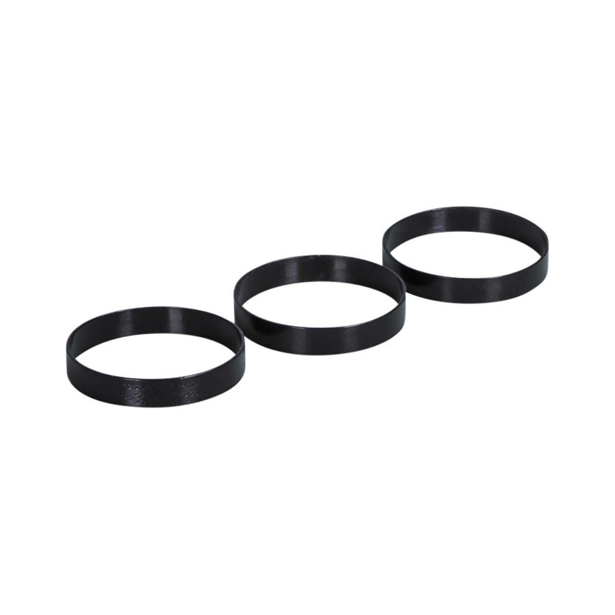 3 Black Non-Stick Egg Ring with Handle - 2/Pair
