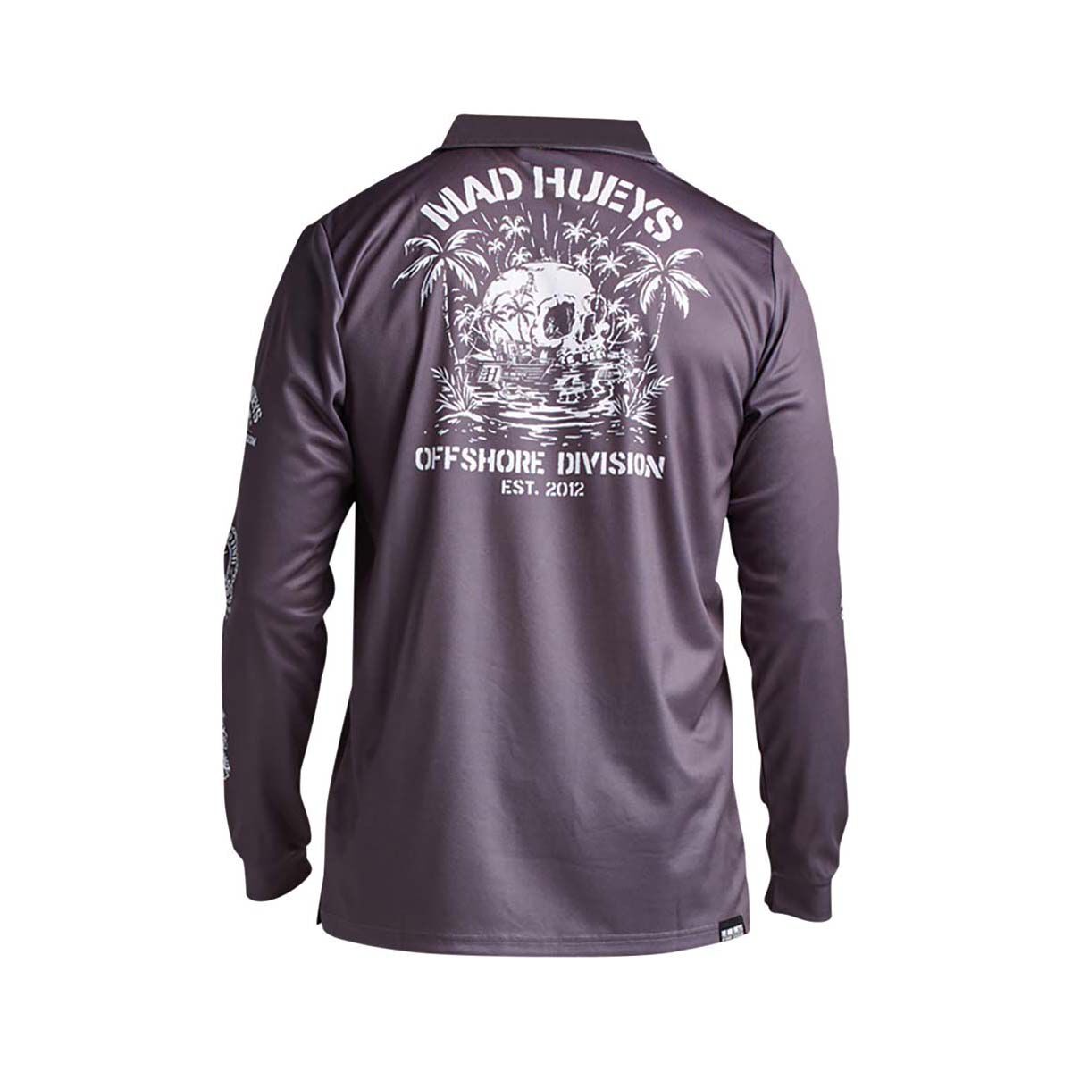 The Mad Hueys Drink Quick Long Sleeve Fishing Jersey Black - XL