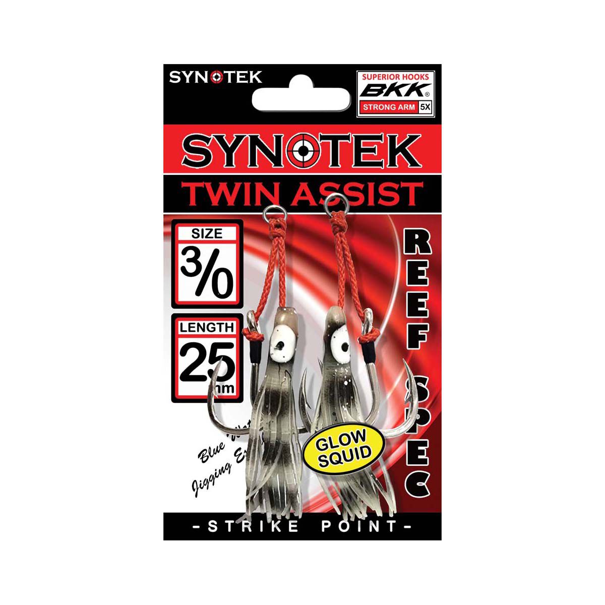 Synotek Twin Assist Hooks 3/0 2.5cm Black Glow