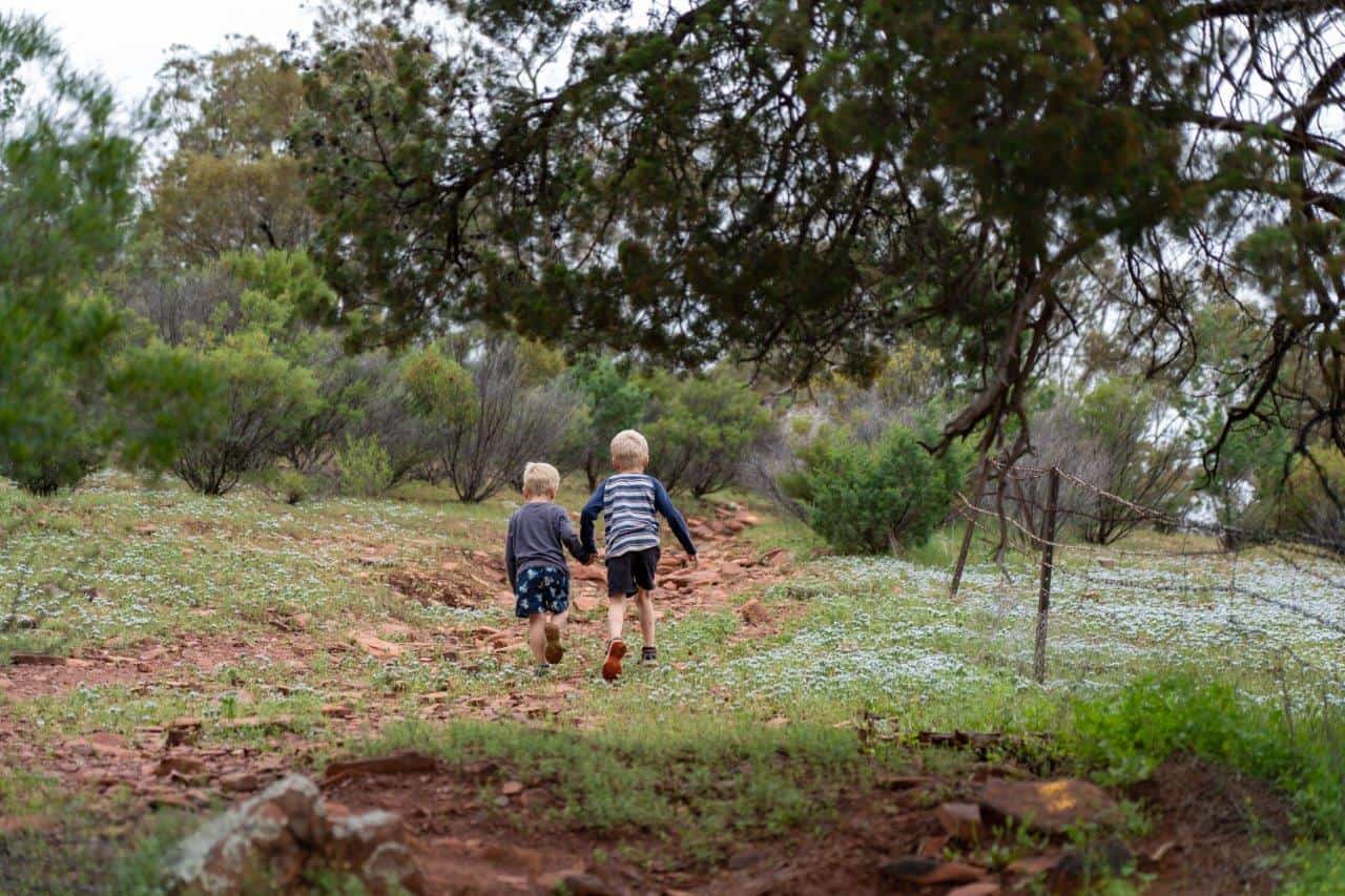 Touring Kids Holding Hands